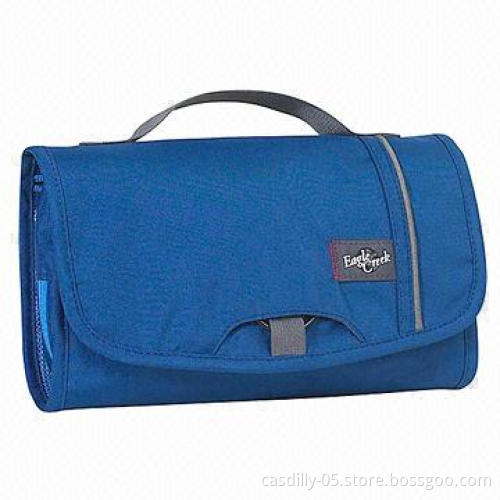 Cosmetic Bag with Elasticized Toothbrush Holder